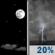 Friday Night: A slight chance of showers and thunderstorms after 1am. Mostly clear, with a low around 59. Southwest wind 5 to 15 mph. Chance of precipitation is 20%. Friday Night: Mostly Clear then Slight Chance Showers And Thunderstorms