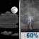 Wednesday Night: Showers and thunderstorms likely after 1am. Partly cloudy, with a low around 66. Northeast wind around 5 mph. Chance of precipitation is 60%. New rainfall amounts between a tenth and quarter of an inch possible. Wednesday Night: Partly Cloudy then Showers And Thunderstorms Likely