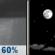 Thursday Night: Rain showers likely before 7pm. Mostly clear, with a low around 56. West wind 10 to 15 mph. Chance of precipitation is 60%. New rainfall amounts between a tenth and quarter of an inch possible. Thursday Night: Rain Showers Likely then Mostly Clear
