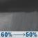 Wednesday Night: Rain showers likely. Mostly cloudy, with a low around 56. West wind around 5 mph. Chance of precipitation is 60%. New rainfall amounts between a half and three quarters of an inch possible. Wednesday Night: Rain Showers Likely