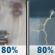 Tuesday: Rain before noon, then showers and thunderstorms. Mostly cloudy. High near 63, with temperatures falling to around 56 in the afternoon. Southwest wind around 10 mph. Chance of precipitation is 80%. Tuesday: Light Rain then Showers And Thunderstorms