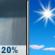 Saturday: A slight chance of rain showers between 7am and 8am. Sunny. High near 76, with temperatures falling to around 73 in the afternoon. West northwest wind 5 to 15 mph. Chance of precipitation is 20%. Saturday: Slight Chance Rain Showers then Sunny