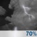 Monday Night: A chance of showers and thunderstorms before 7pm, then showers and thunderstorms likely between 7pm and 1am. Mostly cloudy, with a low around 54. Southwest wind 5 to 10 mph. Chance of precipitation is 70%. New rainfall amounts between a quarter and half of an inch possible. Monday Night: Chance Showers And Thunderstorms then Showers And Thunderstorms Likely